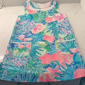 Lilly Pulitzer Pink and Blue Tropical Dress
